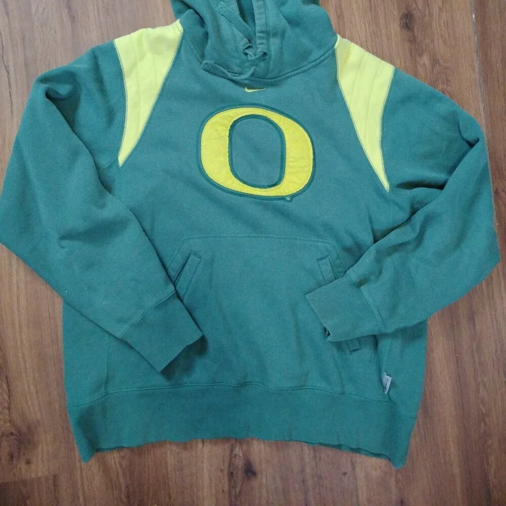 Vintage Y2K Nike Oregon Ducks Hoodie Sweatshirt Mid Swoosh Travis Scott